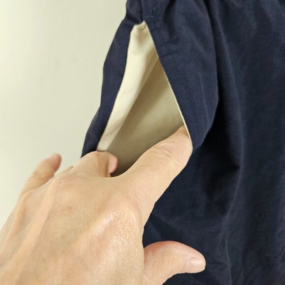 Nautica Mens XL Colorblock Pocket Swim Shorts Navy/Orange/Beige Mesh Lining - Picture 6 of 9